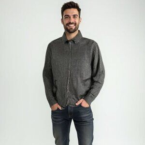 💕Topshop gingham full zip front  shirt jacket men M